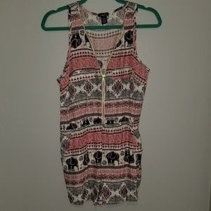 Elephant print romper